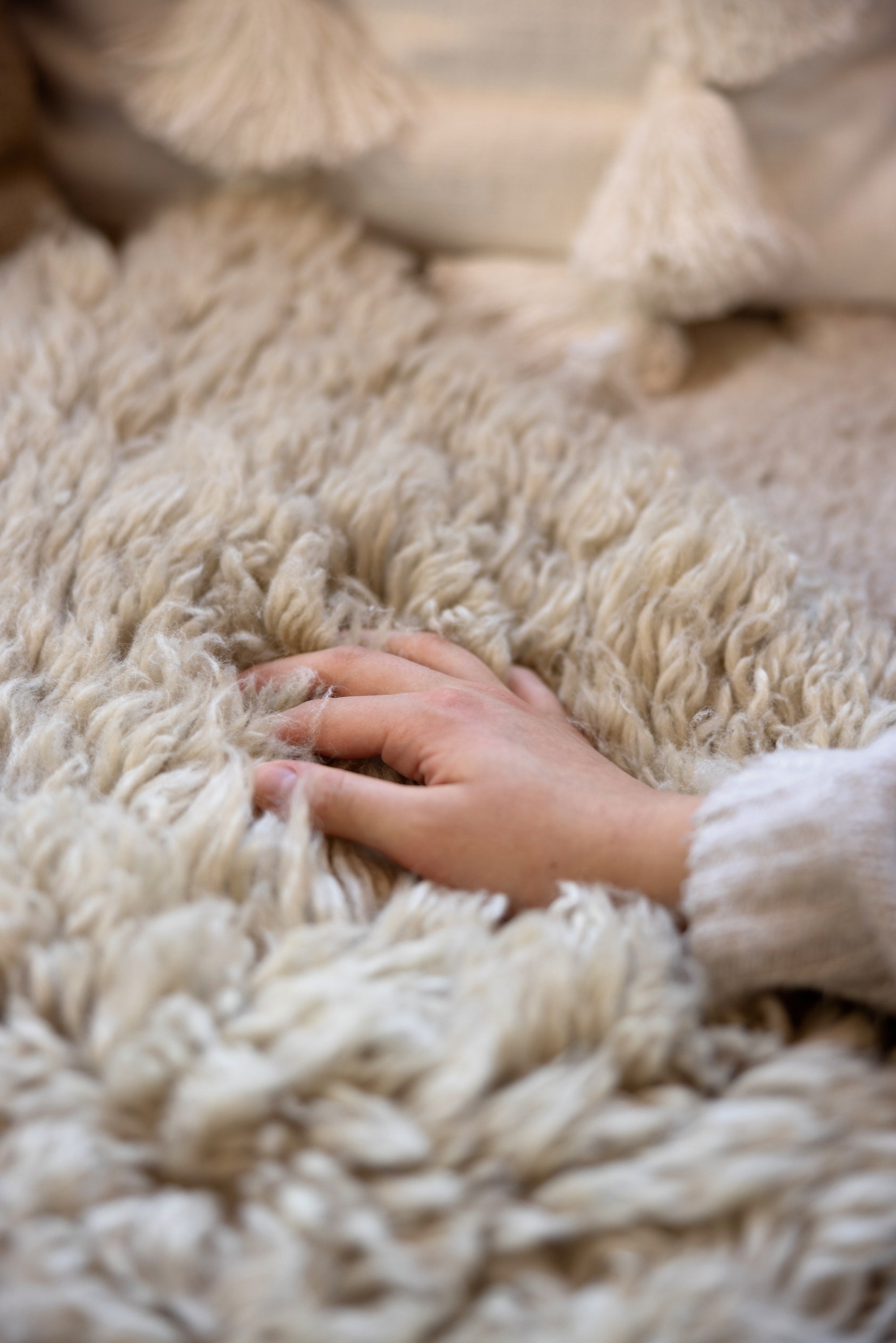 Cloudy Wool Rug, Beige,  MANY SIZE