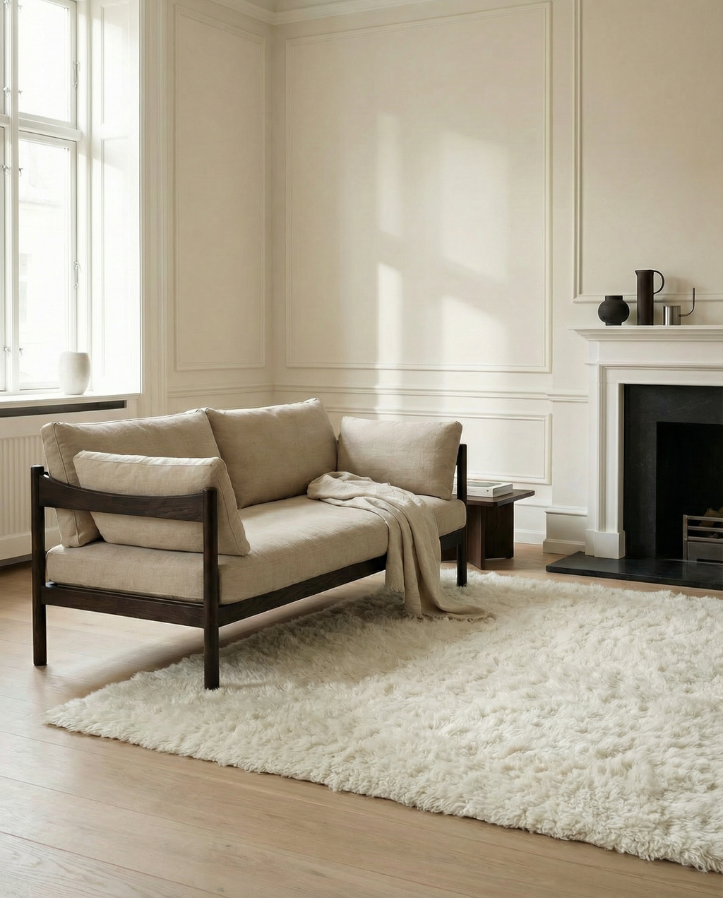 Cloudy Wool Rug, Natural white,  MANY SIZE