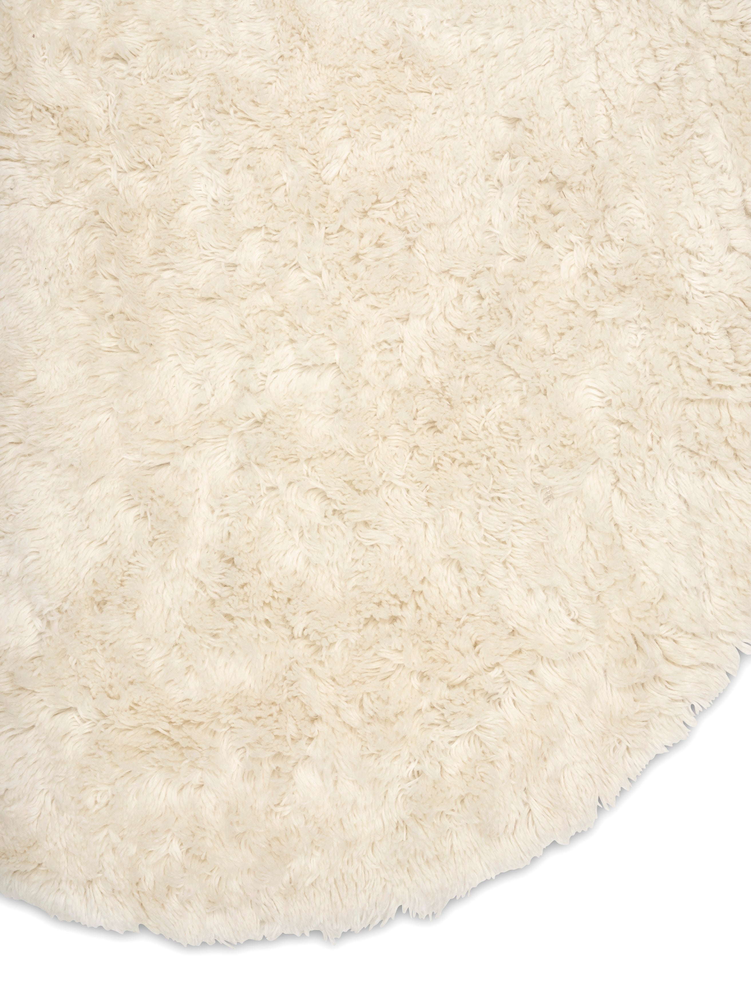 Cloudy Wool Rug, Natural white,  Ø 160 cm