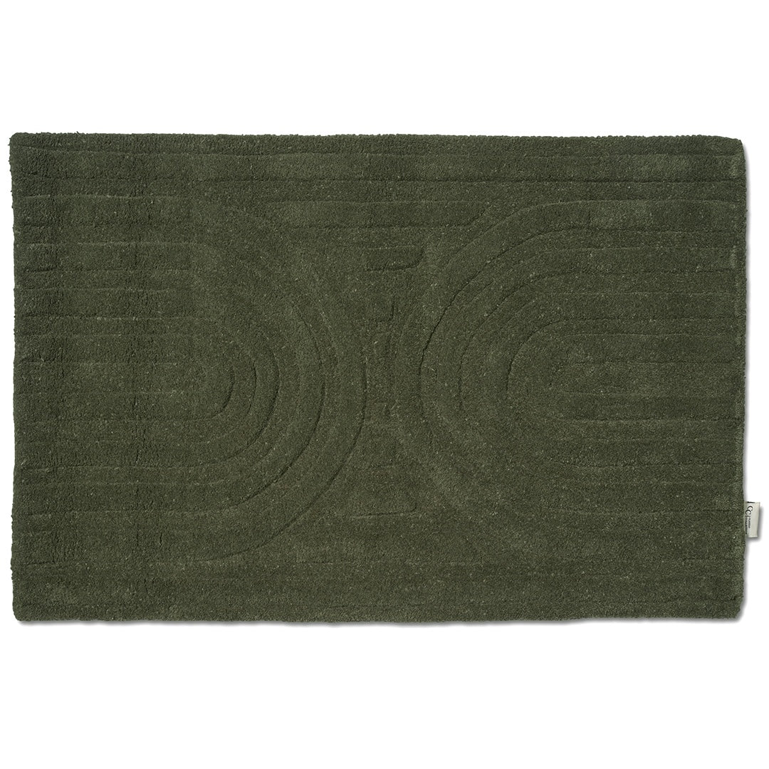 CURVE DOORMAT, WOOL, FOREST GREEN