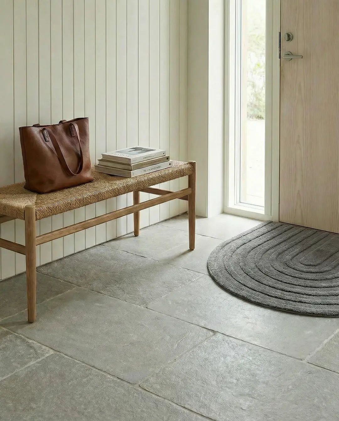 ARCH DOORMAT, WOOL, TITANIUM