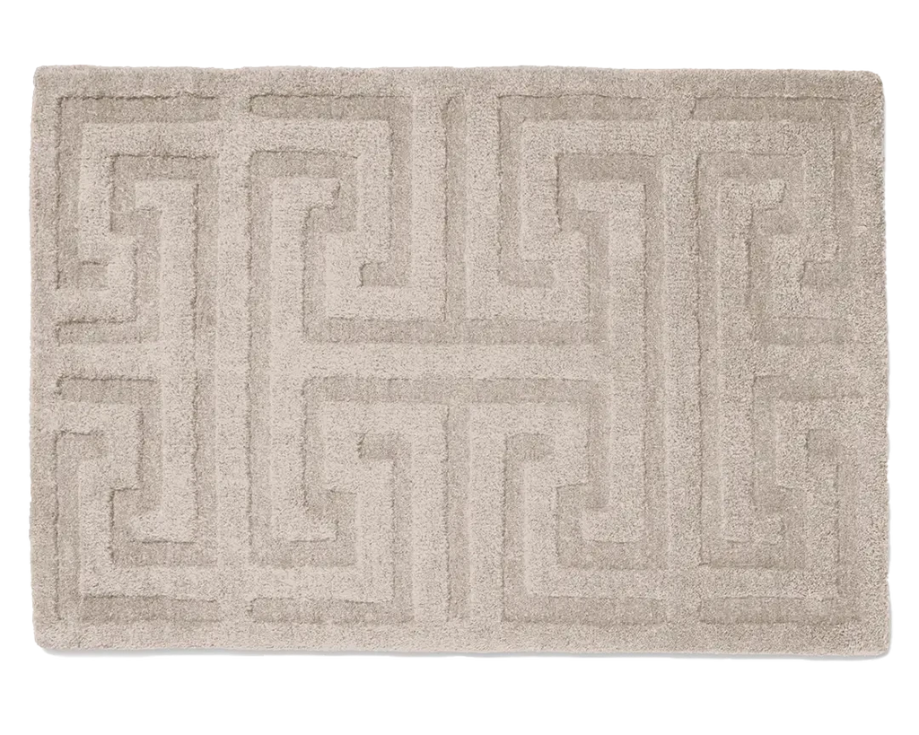 KEY DOORMAT, WOOL, BEIGE