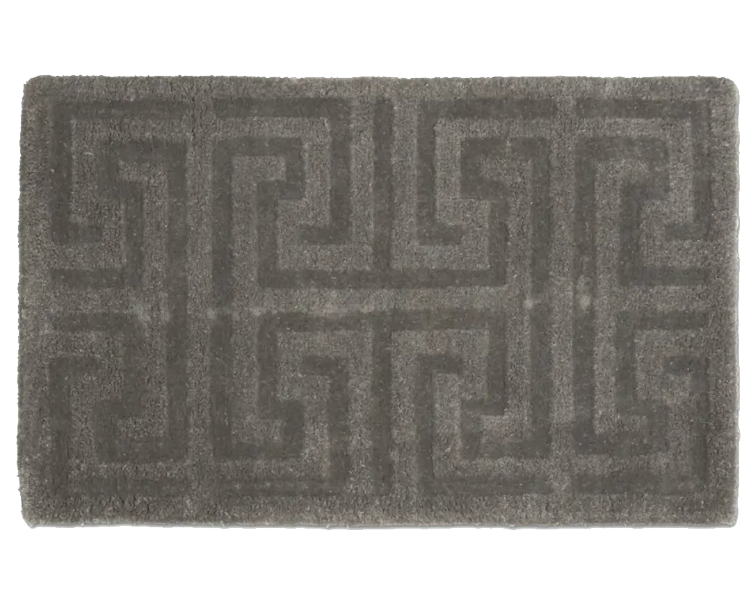 KEY DOORMAT, WOOL, SILVER