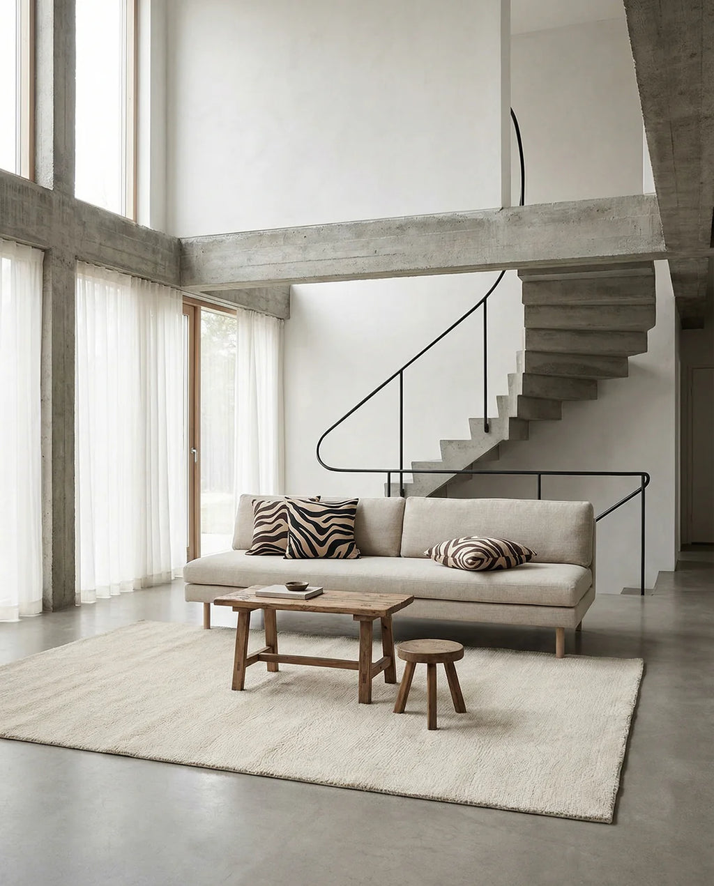 DUNE IVORY WOOL RUG, MANY SIZE