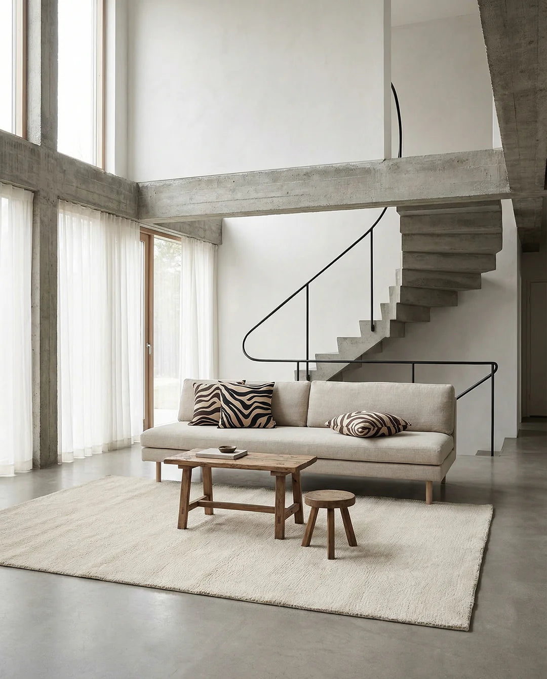 DUNE IVORY WOOL RUG, MANY SIZE