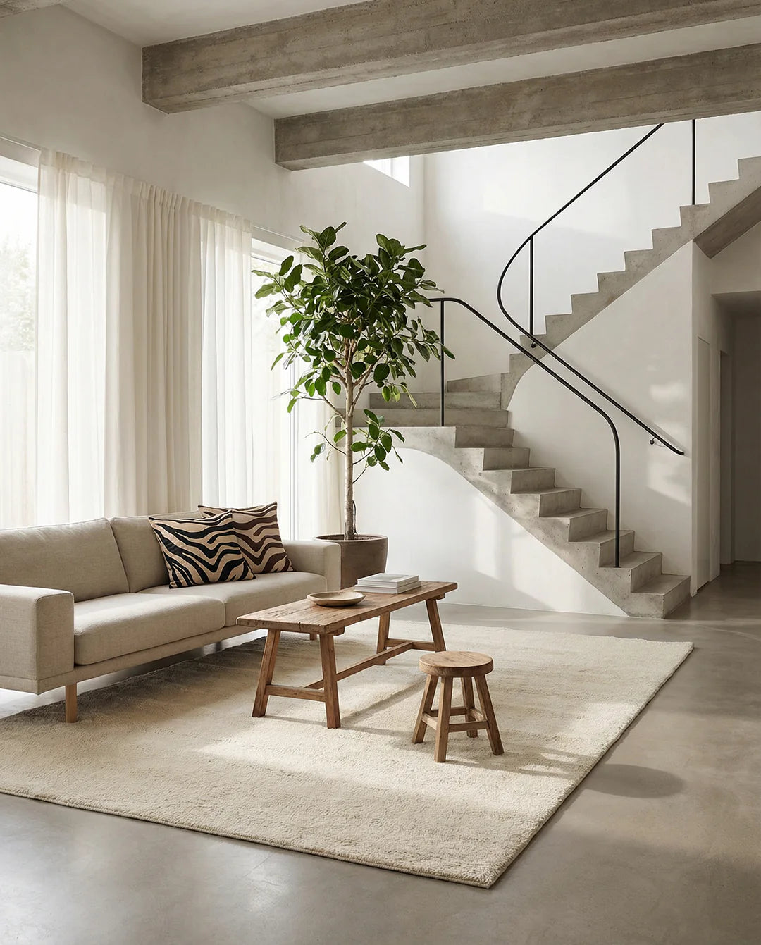 DUNE IVORY WOOL RUG, MANY SIZE