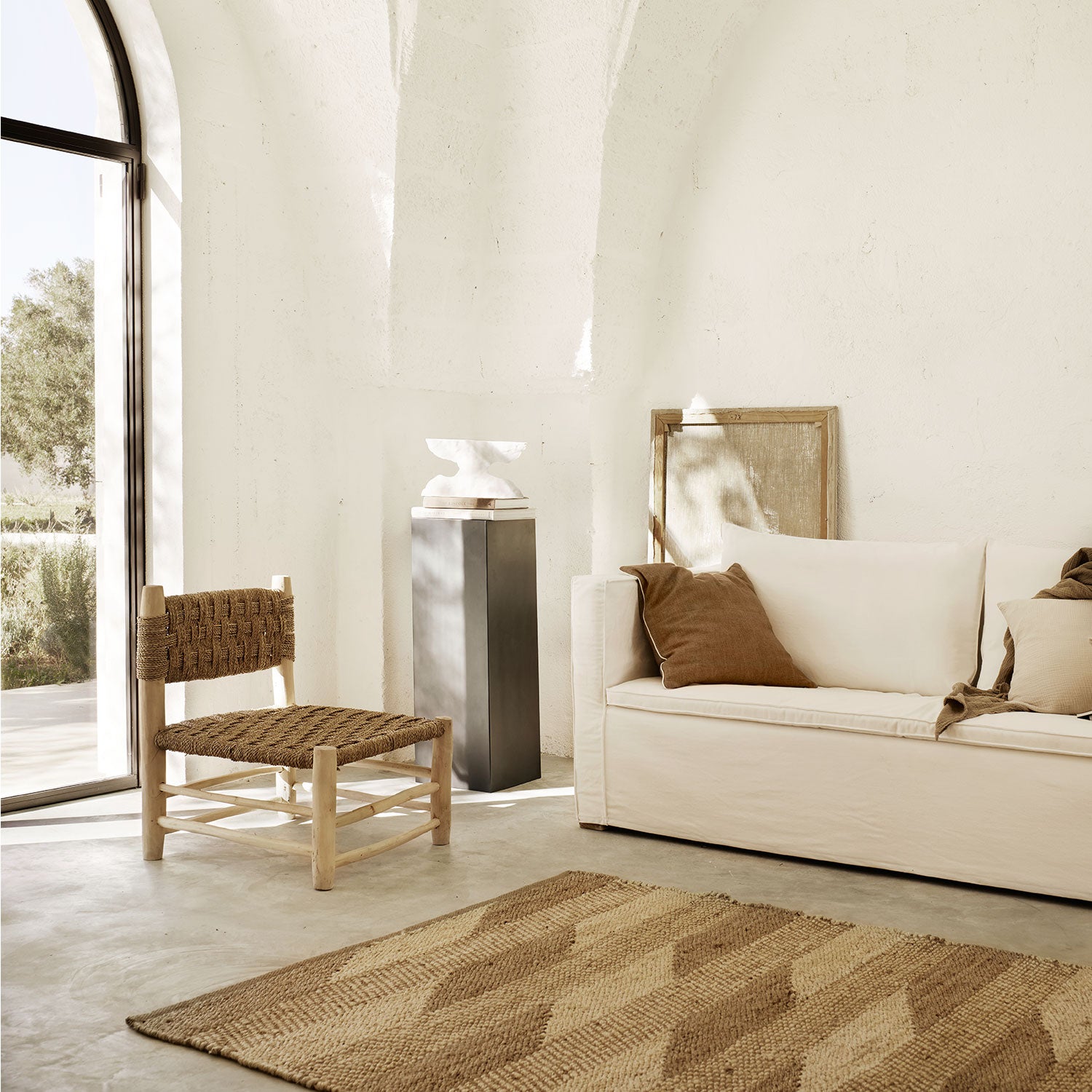 MET STAND BLACK SQUARE | METAL | H 90 CM