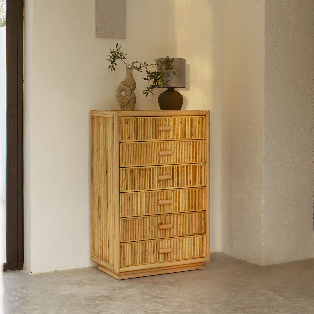 PALMA CABINET SINGLE | RATTAN | H 100 CM