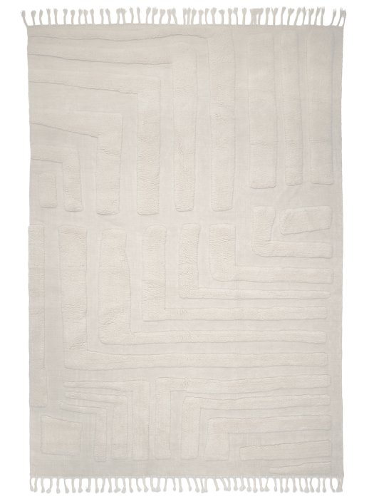 Field Wool Rug, Ivory, 250 x 350 cm