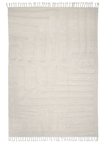 Field Wool Rug, Ivory, 250 x 350 cm