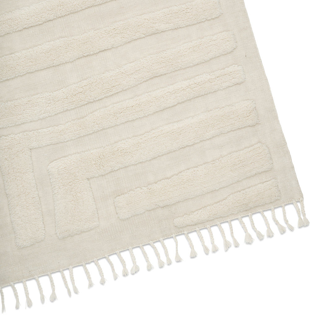 Field Wool Rug, Ivory, 250 x 350 cm