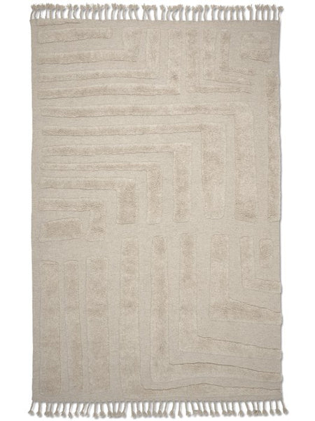Field Wool Rug, Natural Beige, 250 x 350 cm