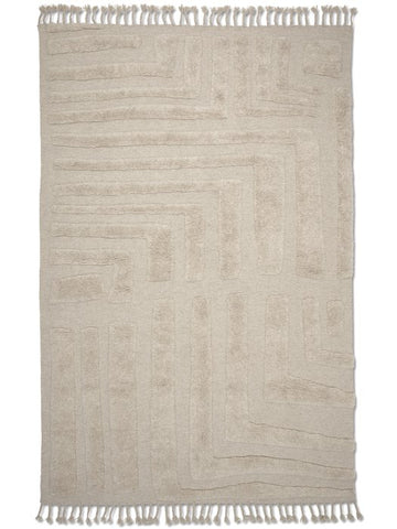 Field Wool Rug, Natural Beige, 250 x 350 cm