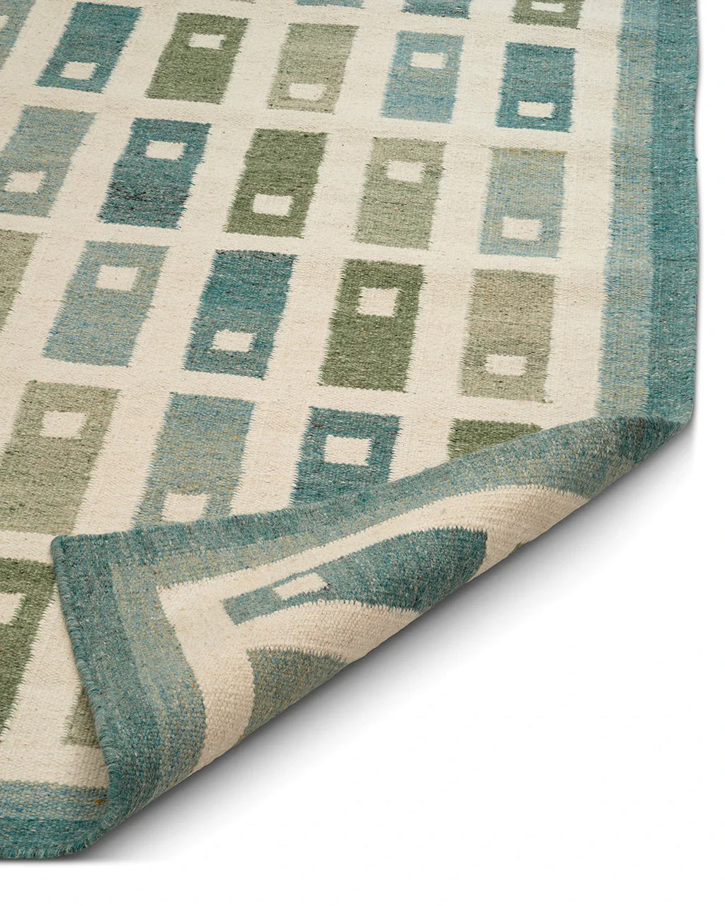 FYRBO RUNNER, WOOL, SEA,  80 x 250