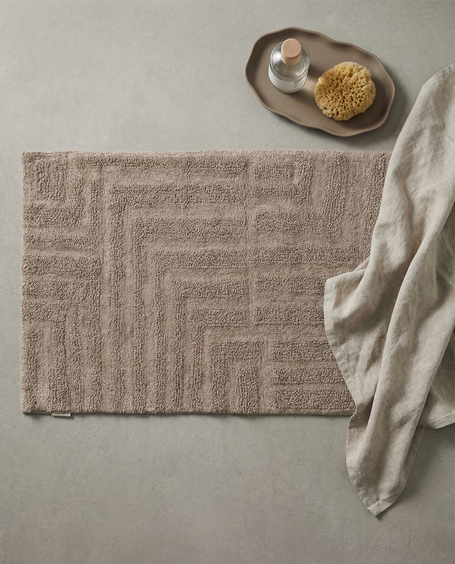FIELD BATH MAT, COTTON, CAPPUCCINO
