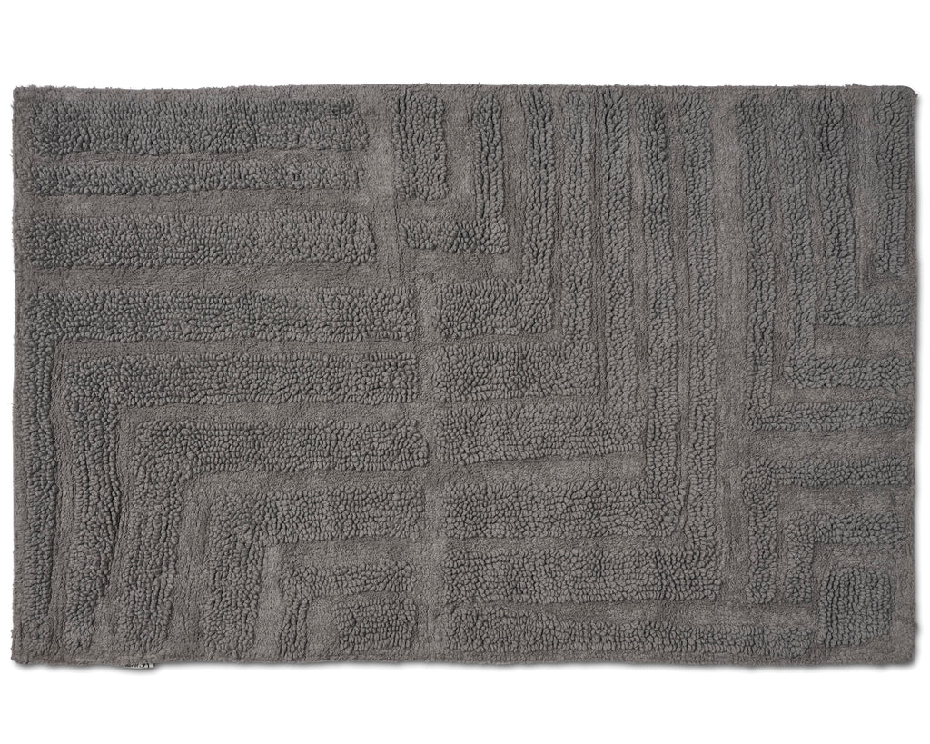 FIELD BATH MAT, COTTON, TITANIUM