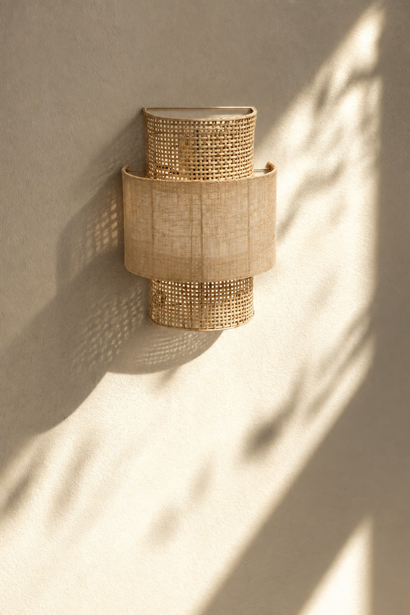 The Bolly Jute Wall Lamp - Natural - M