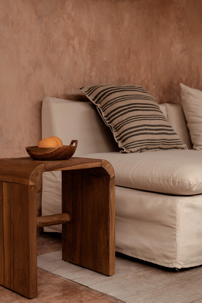 The Nordic Stripe Cushion Cover - Natural Black - 50x50