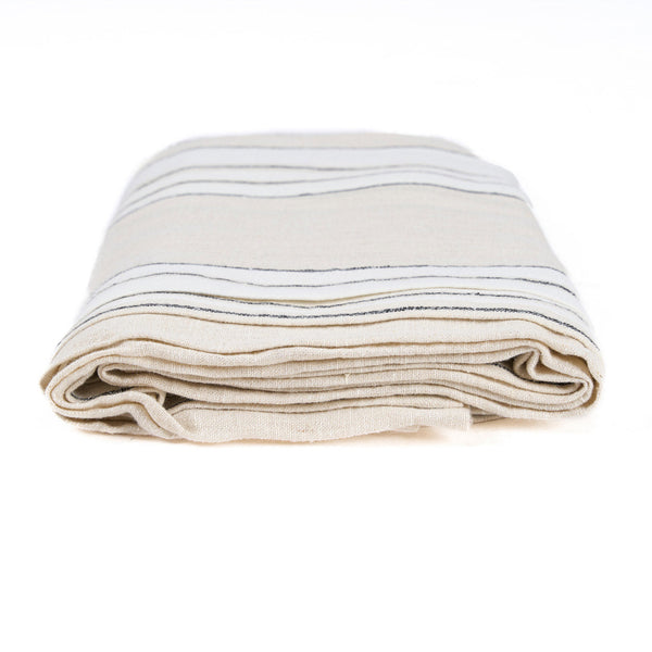 The Tablecloth Provence - Natural Black White - 150 x 250 CM