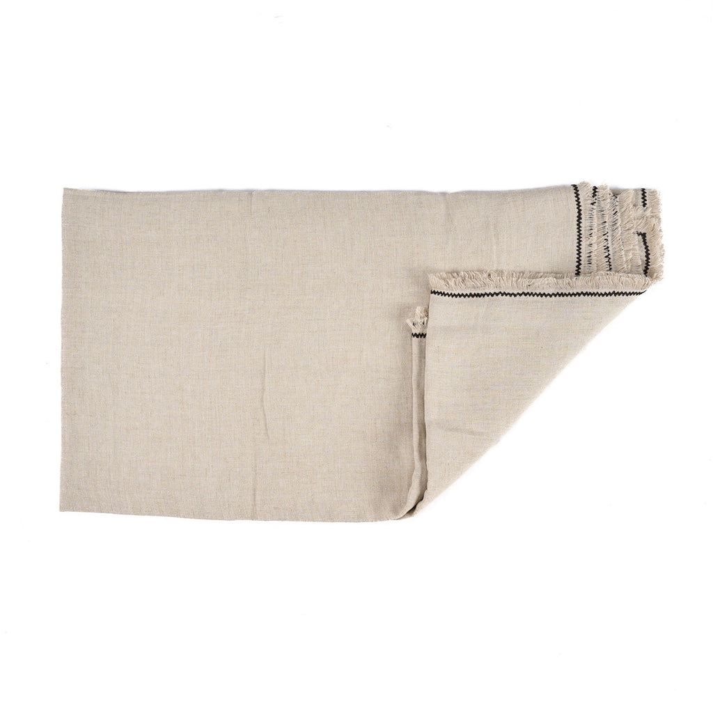 The Tablecloth Tuscany - Natural Black - 150 x 300 CM