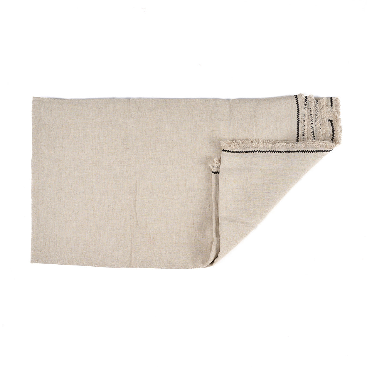 The Tablecloth Tuscany - Natural Black - 150 x 300 CM