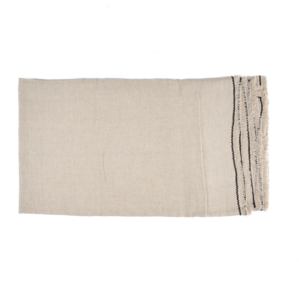 The Tablecloth Tuscany - Natural Black - 150 x 300 CM