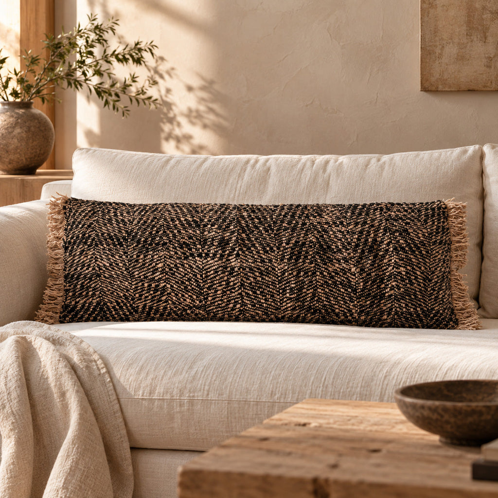 The Oh My Gee Cushion Cover - Black Copper - 35 x 100 cm