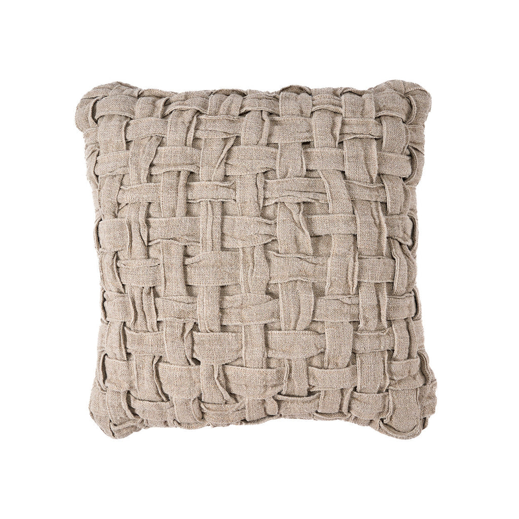 The Linen Crosier Cushion Cover - Natural, 50 x 50 cm