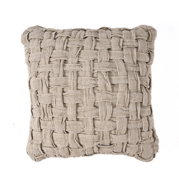 The Linen Crosier Cushion Cover - Natural, 50 x 50 cm