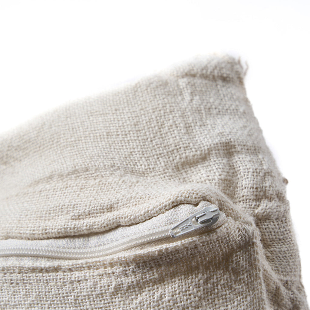 The Linen Threads Cushion Cover - White Natural, 50 x 50 cm