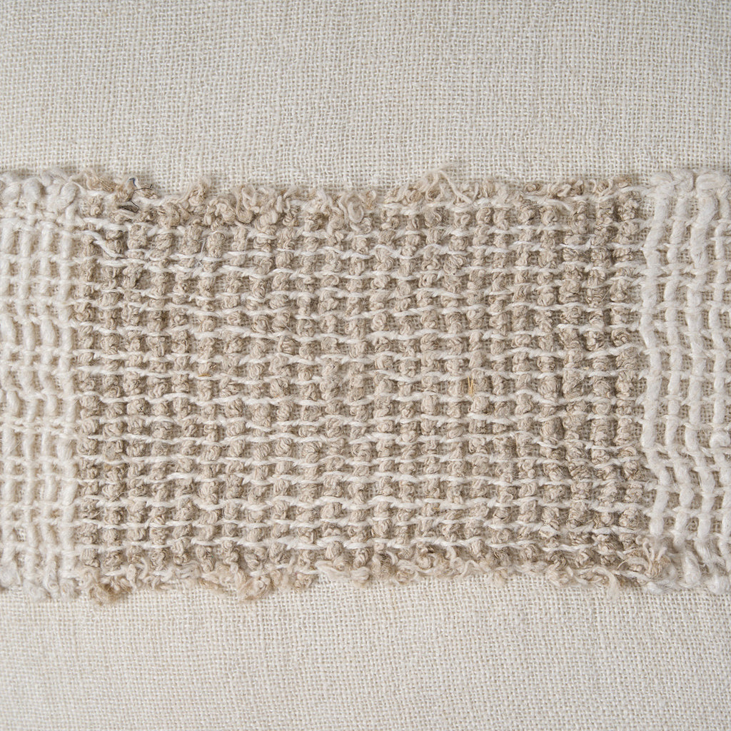 The Linen Threads Cushion Cover - White Natural, 50 x 50 cm