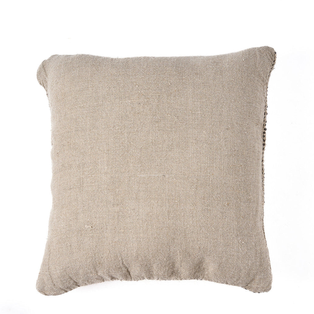 The Linen Grain Cushion Cover - Natural Black, 50 x 50 cm