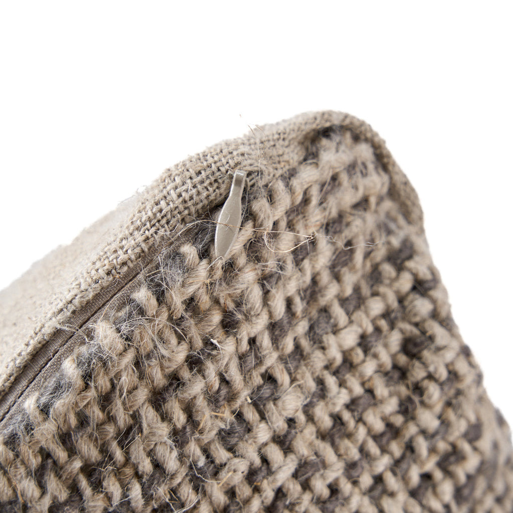 The Linen Grain Cushion Cover - Natural Black, 50 x 50 cm