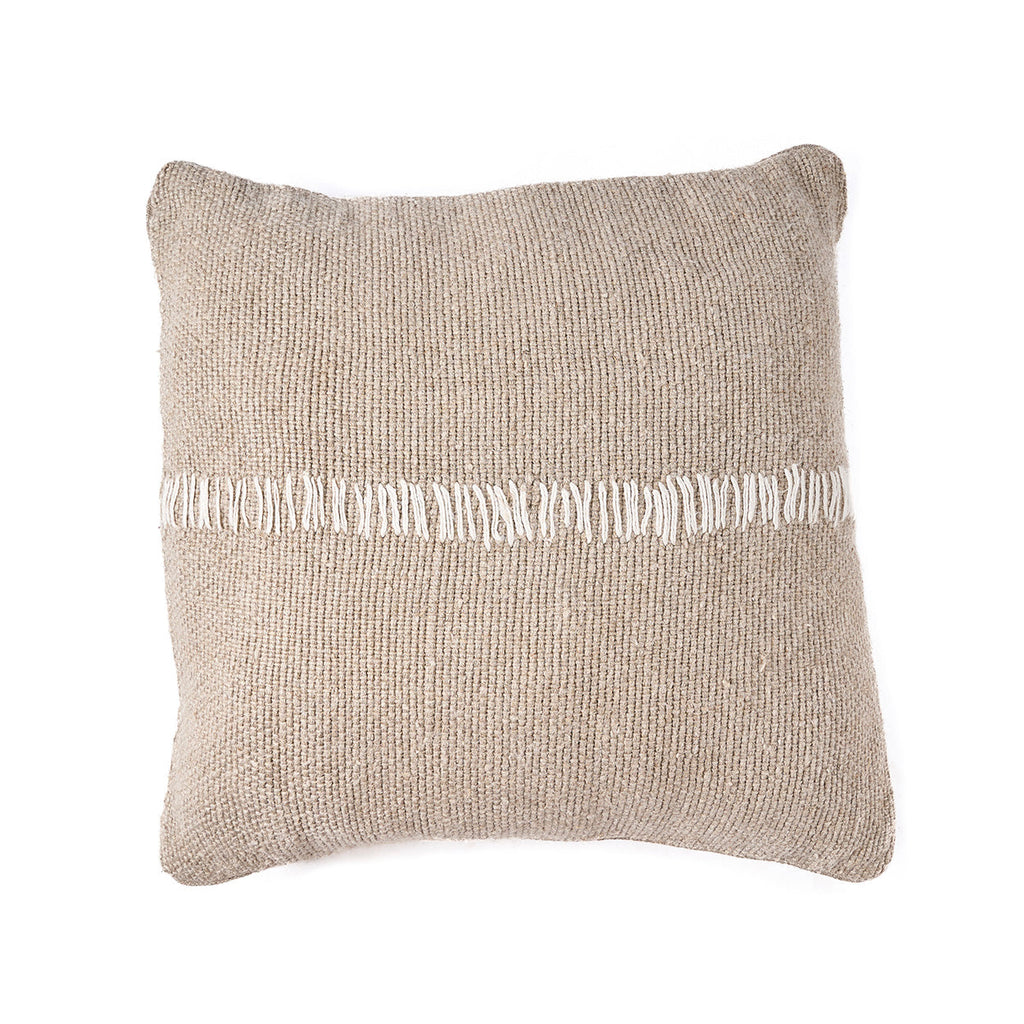 The Linen Stitch Cushion Cover - Natural White, 50 x 50 cm