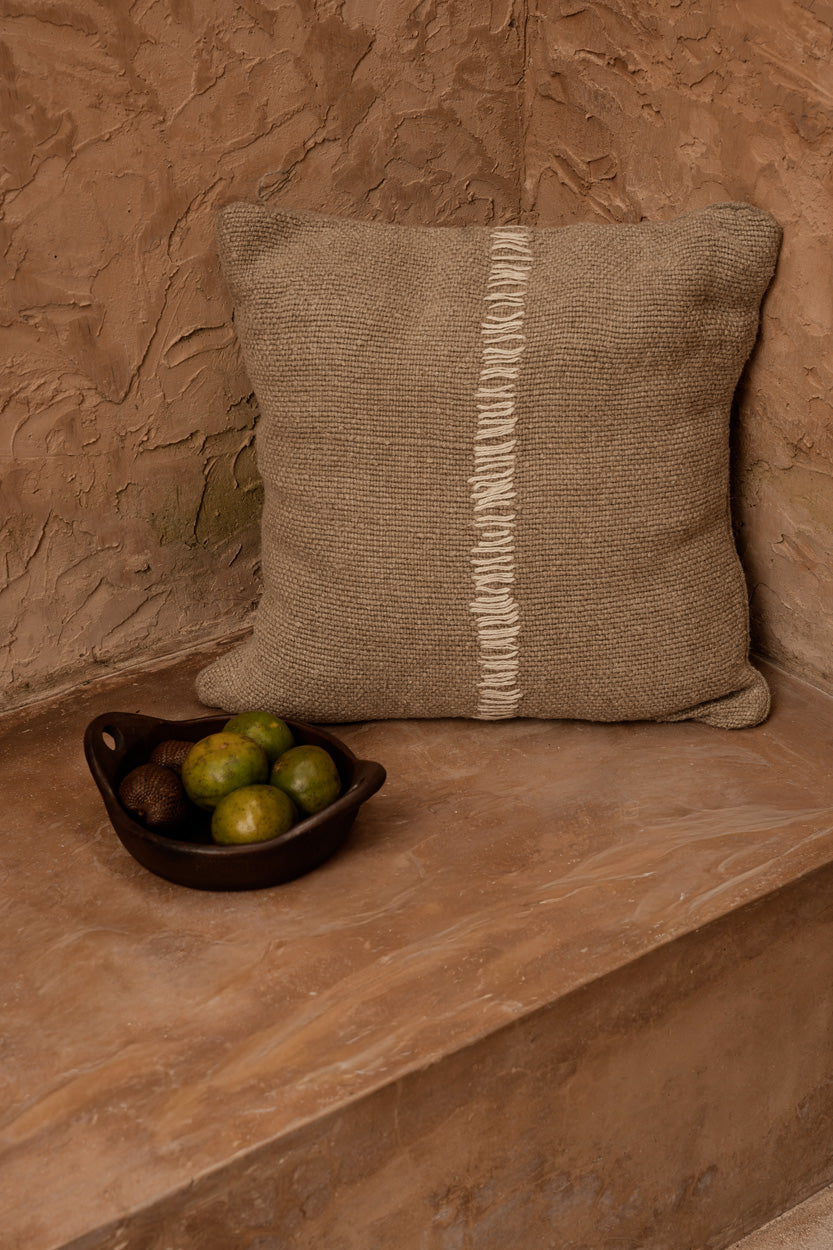 The Linen Stitch Cushion Cover - Natural White, 50 x 50 cm