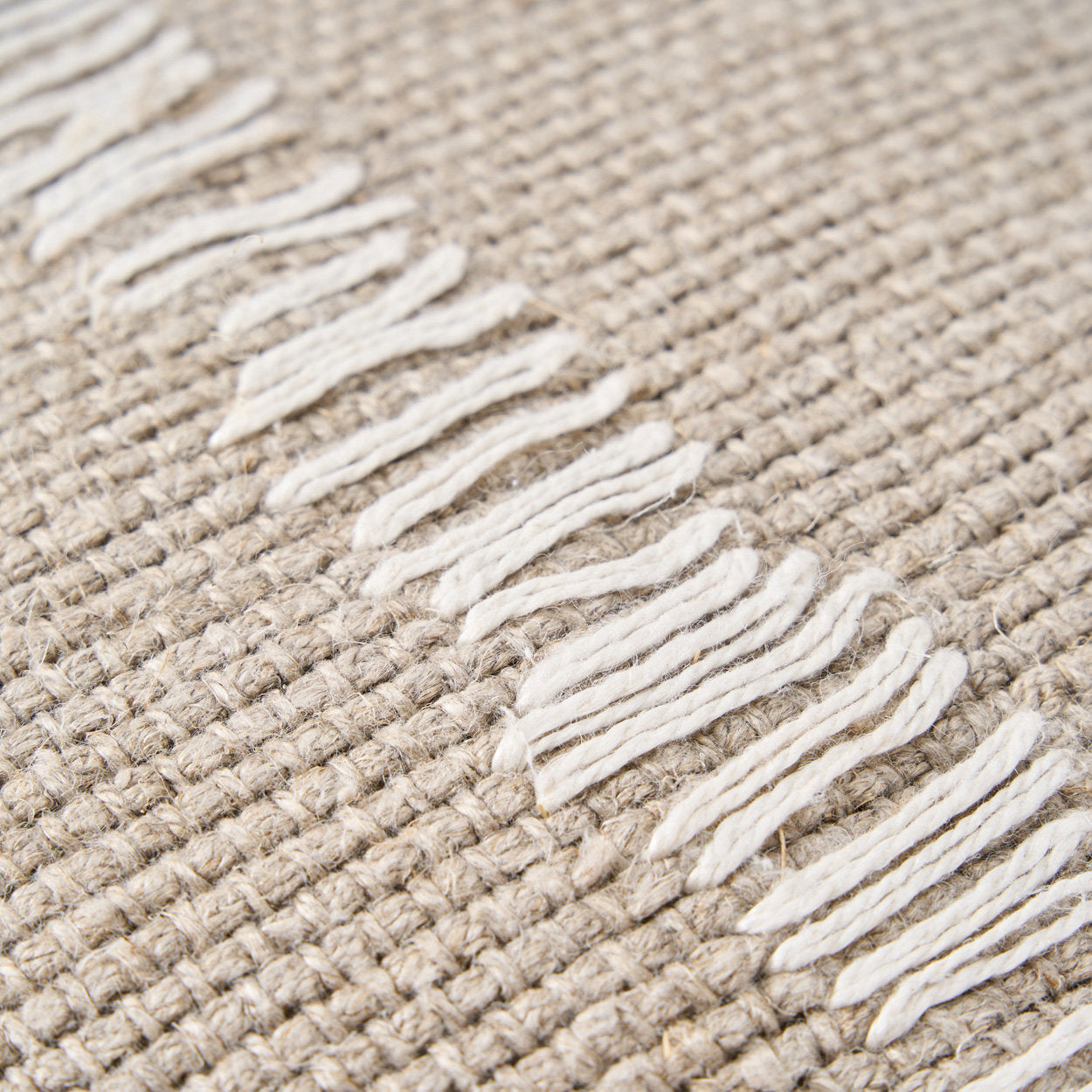 The Linen Stitch Cushion Cover - Natural White, 50 x 50 cm