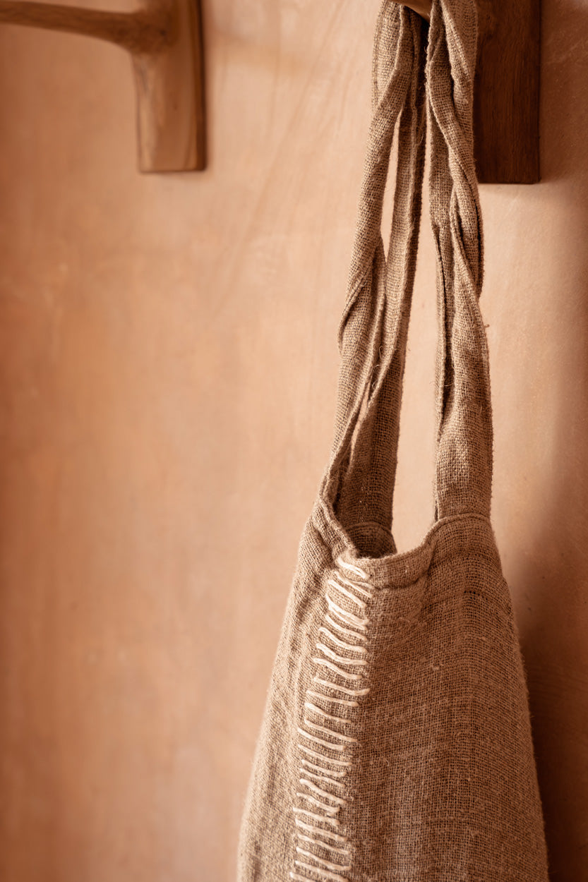 The Tote-ally Linen Shopper - Natural