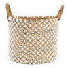 Crossed Stitched Macrame Basket - 40 x 40, H 31 CM