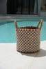 Crossed Stitched Macrame Basket - 40 x 40, H 31 CM