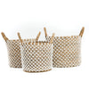 Crossed Stitched Macrame Basket - 40 x 40, H 31 CM