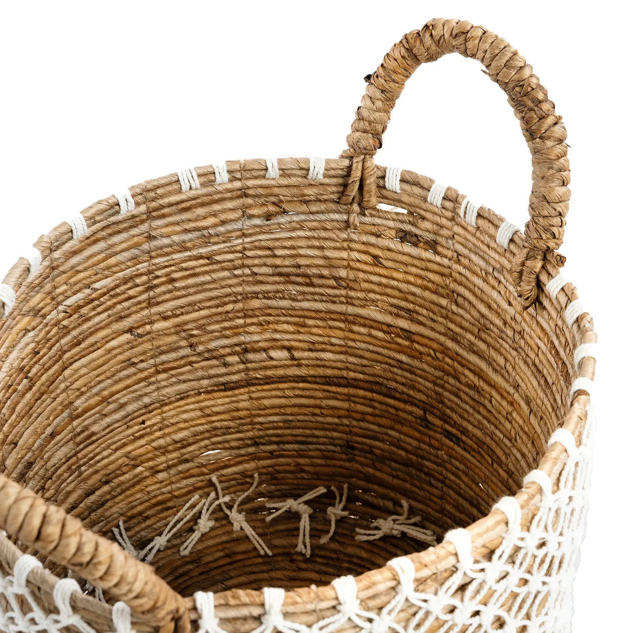 Crossed Stitched Macrame Basket - M, D 35 CM