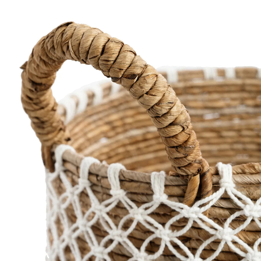 Crossed Stitched Macrame Basket - M, D 35 CM