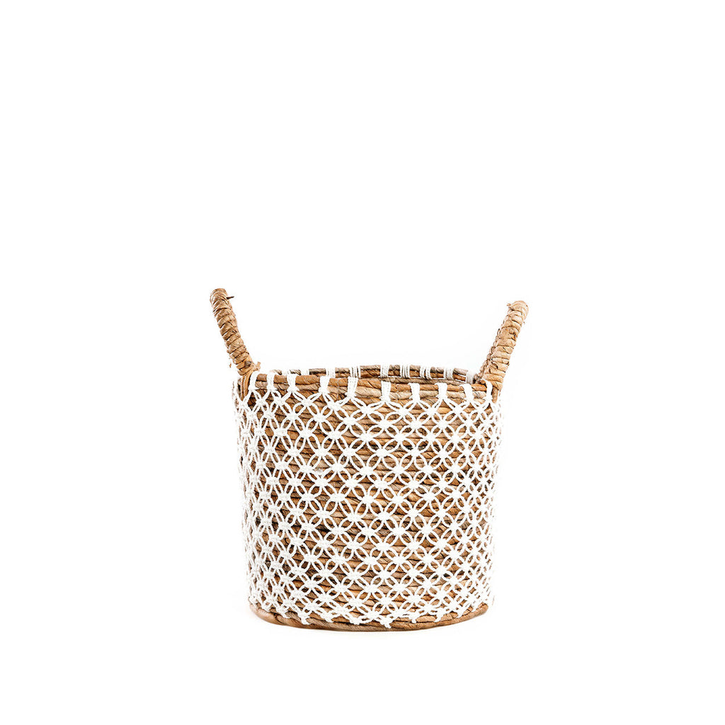 Crossed Stitched Macrame Basket - S, D 29 CM
