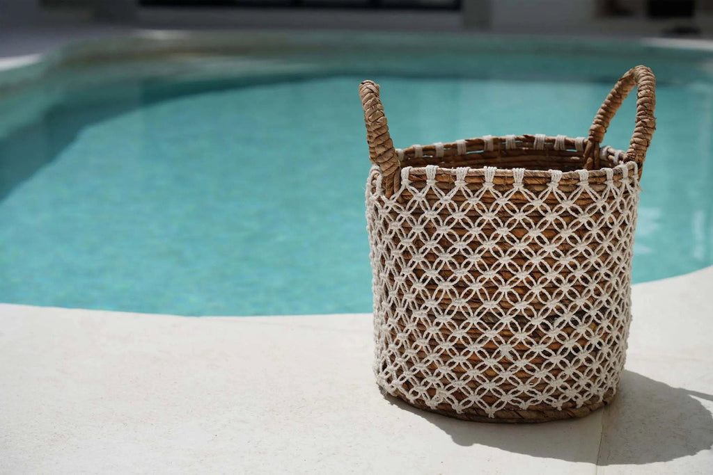 Crossed Stitched Macrame Basket - S, D 29 CM