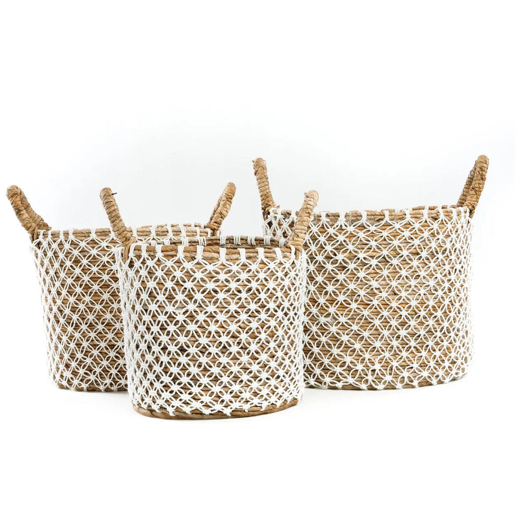 Crossed Stitched Macrame Basket - S, D 29 CM