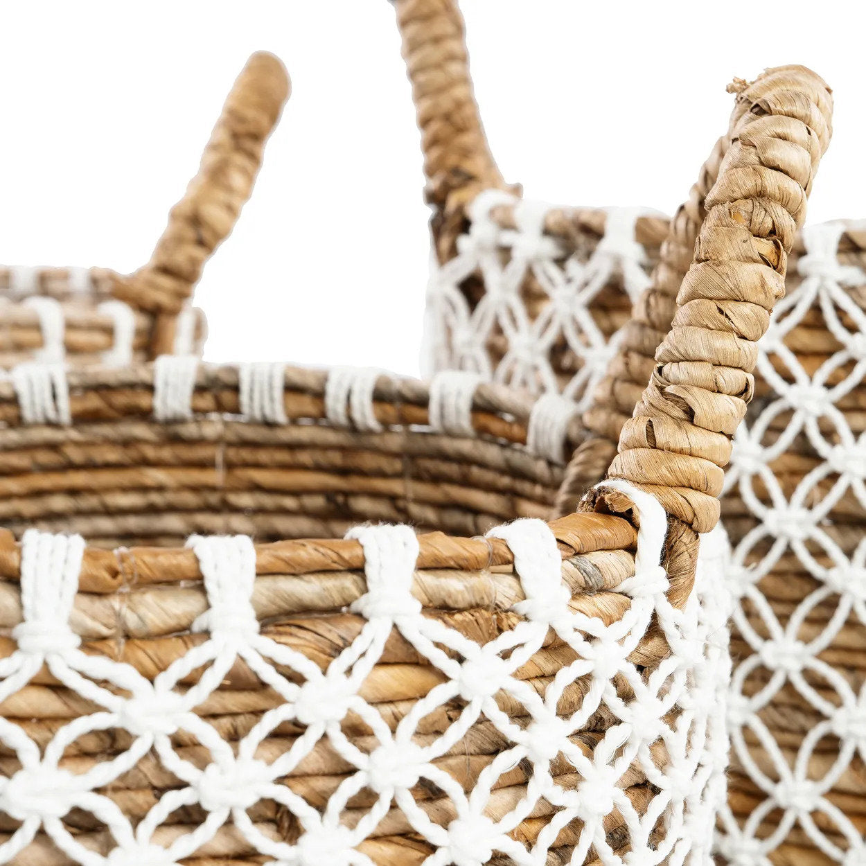 Crossed Stitched Macrame Basket - S, D 29 CM