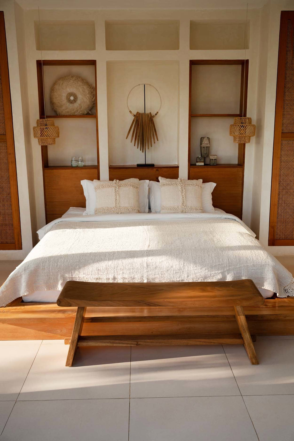 The Suar Bench - Teak Wood, Natural - W 120 cm