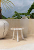 The Organic Side Table - Natural White, 45 x 45, H 40 CM