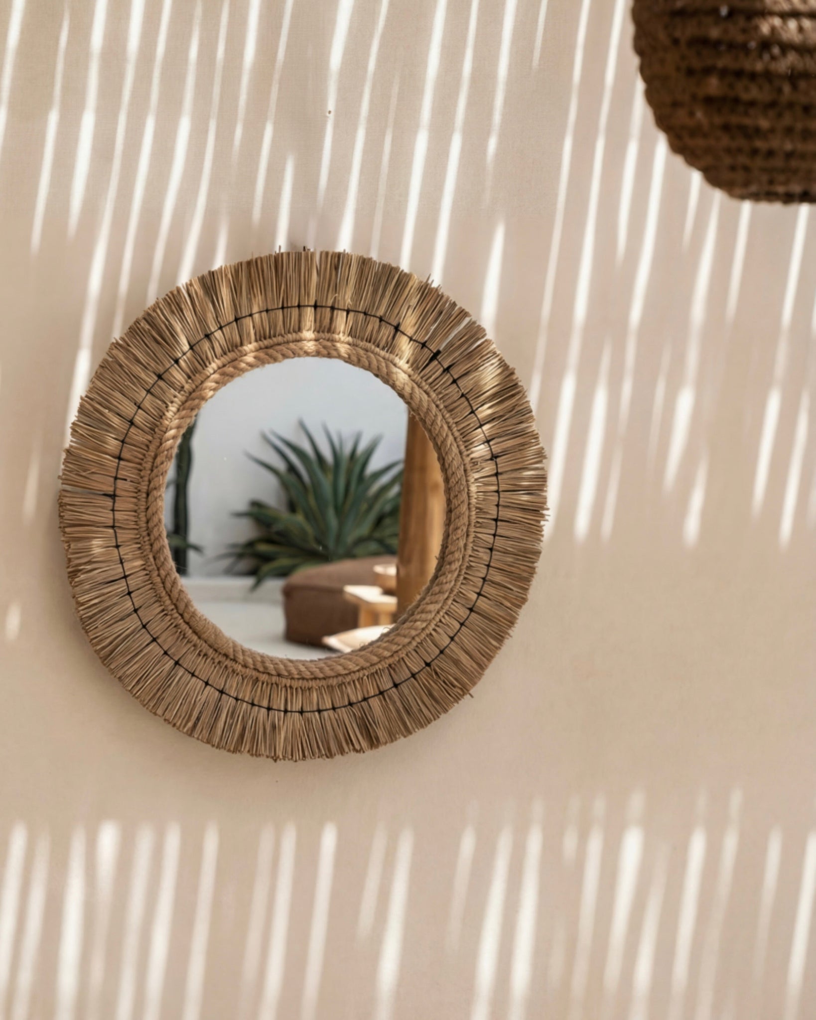 St Barth Mirror - Natural- Ø 65 cm