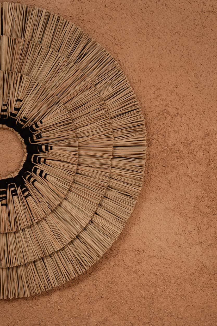 Mengdong Wall Deco - Natural Black, Ø 75 cm